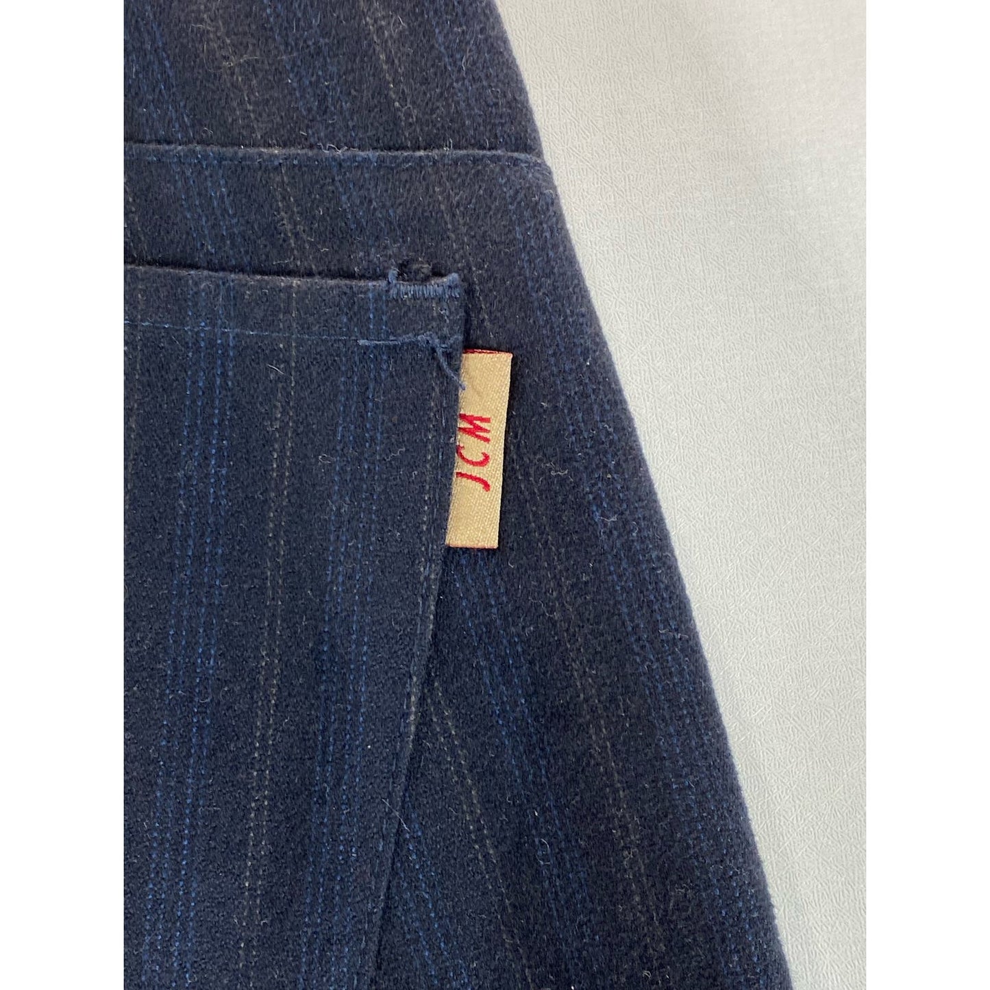 JCM JEY COLE MAN Men's Blue Striped Slim Straight-Leg Pant SZ 34X34