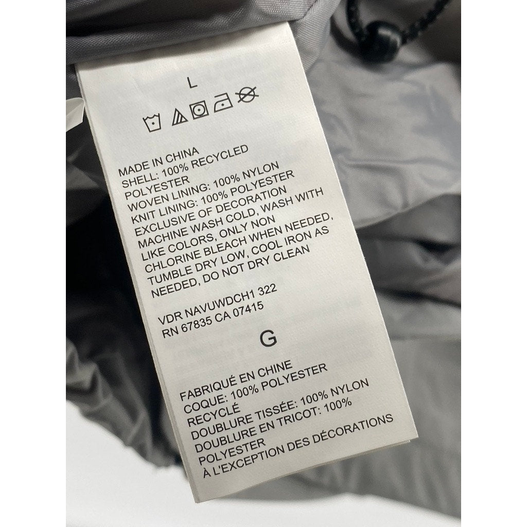 NAUTICA Men's Gray Competition Lightweight Zip-Up Sleeveless Hooded Vest SZ L