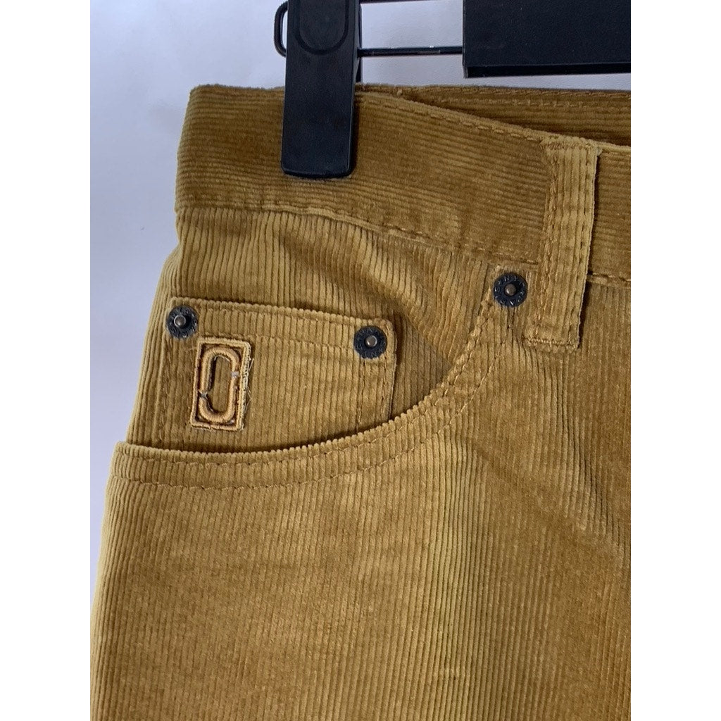 MARC JACOBS Women's Sand Brown Five-Pocket Wide-Leg Corduroy Cropped Pants SZ 25