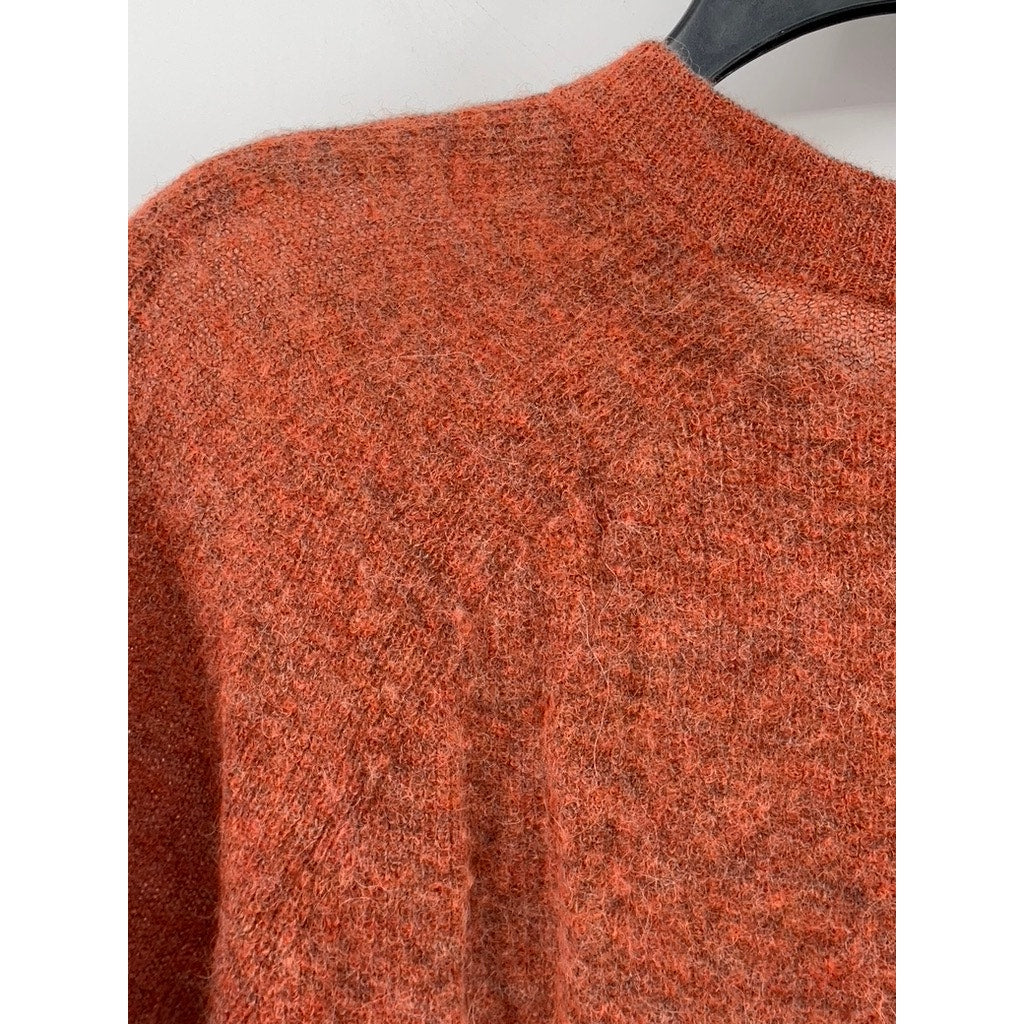 MADEWELL Women's Heather Brick Elliston Crewneck Crop Pullover Sweater SZ S