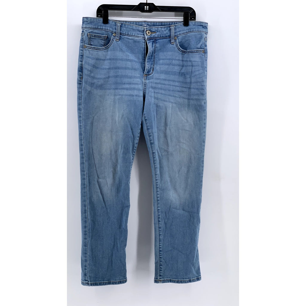 ST. JOHN'S BAY Women's Light Wash Denim Short Jeans SZ 14