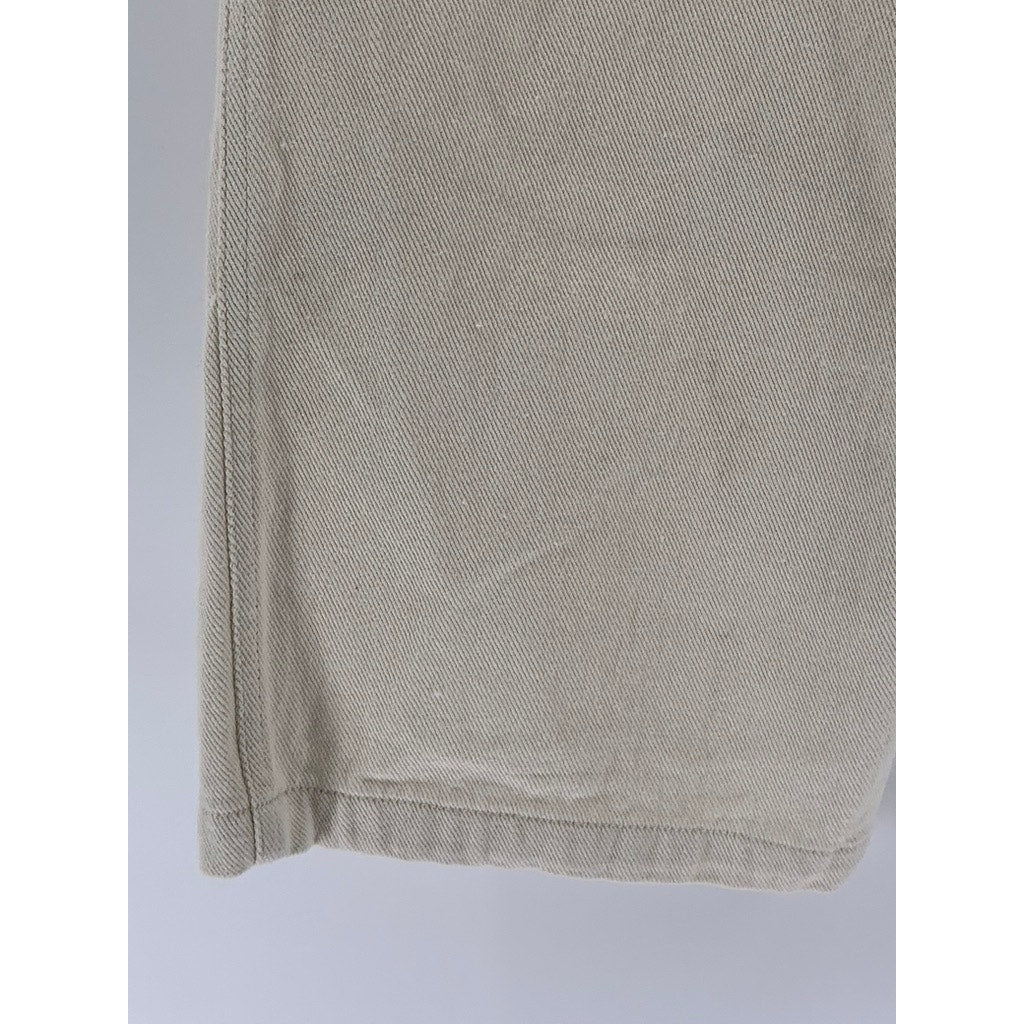 STILLA YOU Women's Cream Baggy Fit Straight Leg Pants SZ M