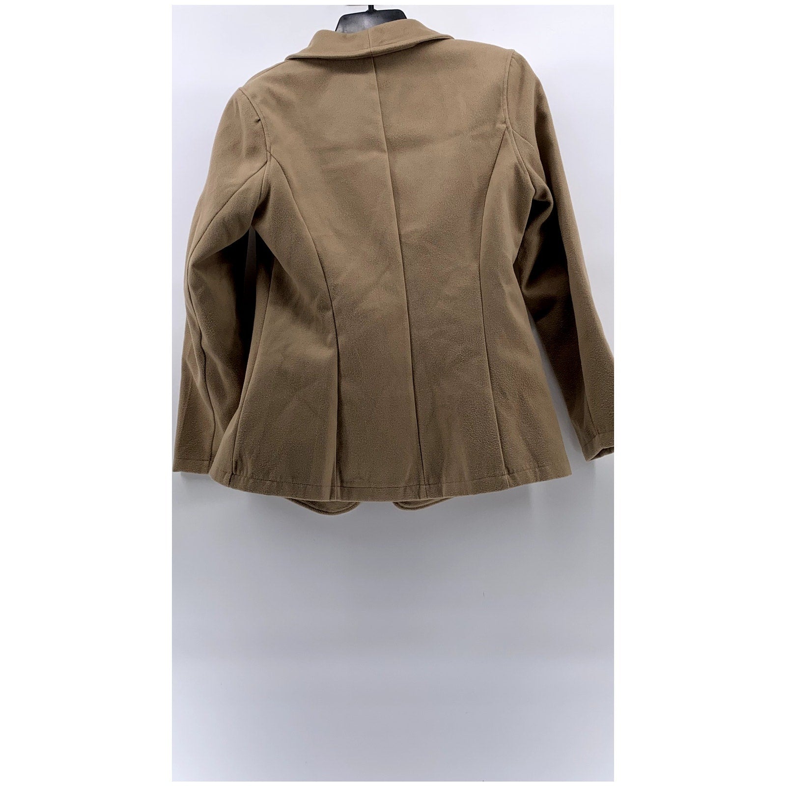 STYLEWE Women's Tan Regular-Fit Double-Button Long Sleeve Coat SZ S