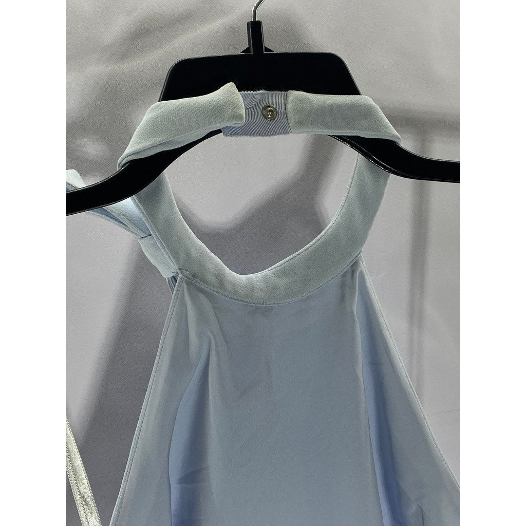 CLUB MONACO Women’s Light Blue Bowee Halter Sleeveless A-Line Mink Dress SZ 4