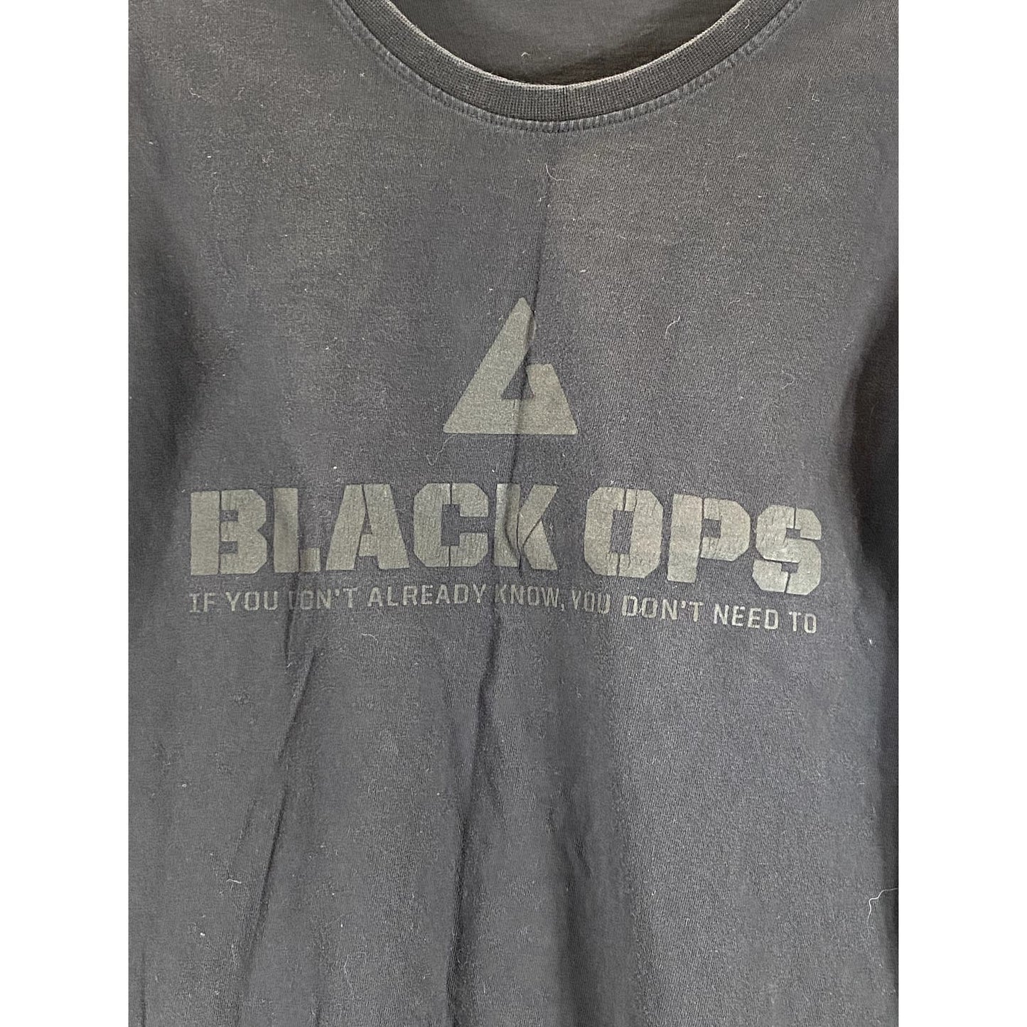 AMERICAN GIANT Men's Solid Black Crewneck Logo Long Sleeve Shirt SZ L