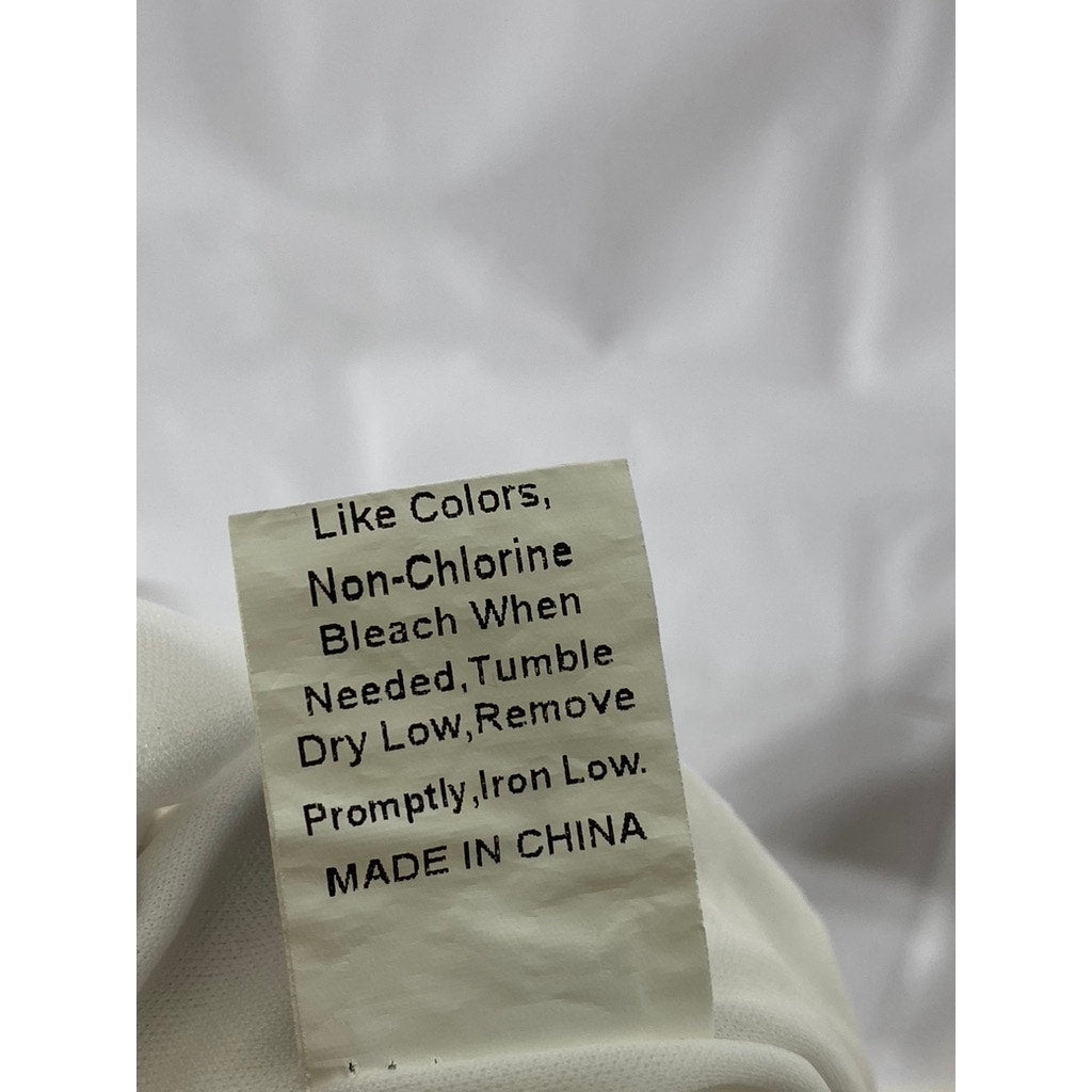SHEIN Women's White Button-Front Slit Knee-Length Straight Skirt SZ S