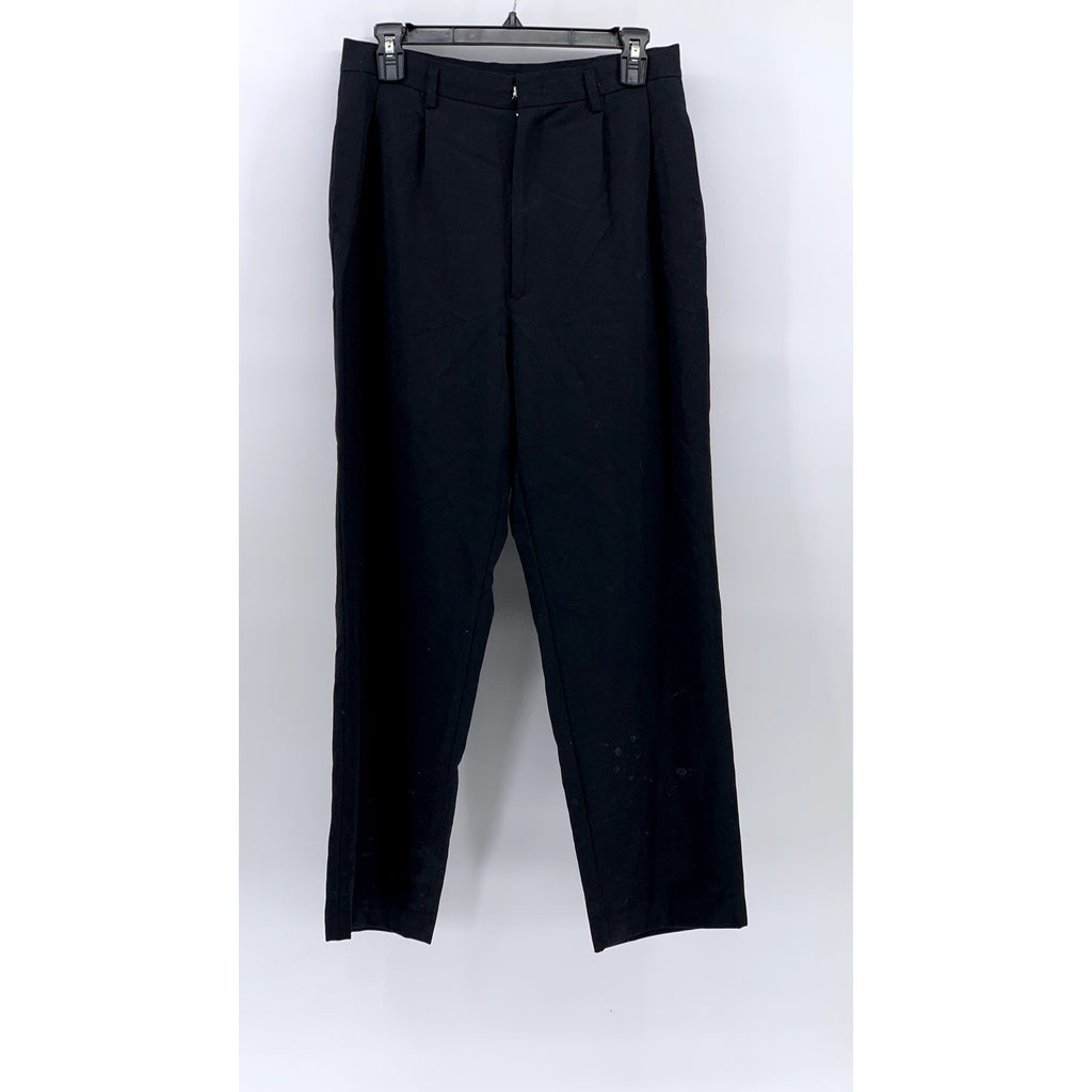 UNBRANDED Women's Black Pleated Straight Pants SZ M