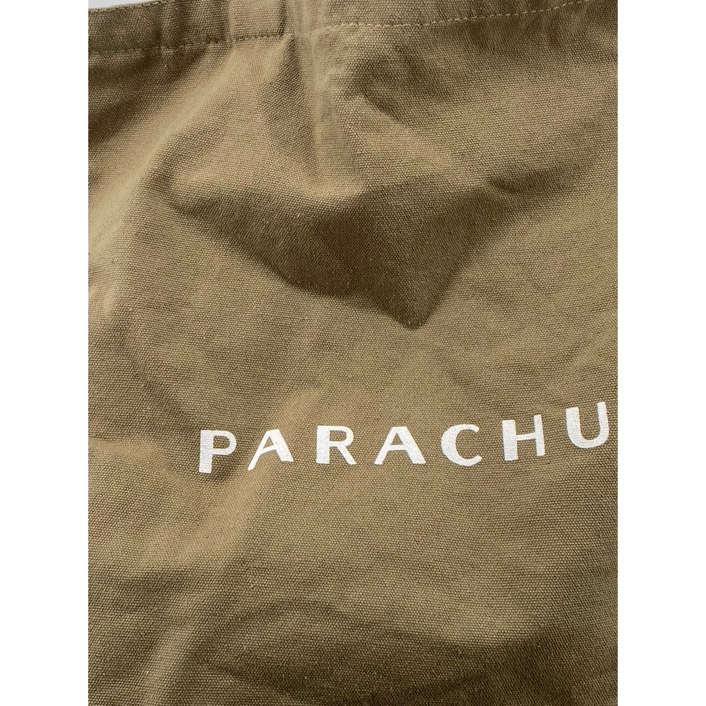 PARACHUTE Women’s Olive Green-Beige Comfy Large Canvas Tote Bag SZ OS
