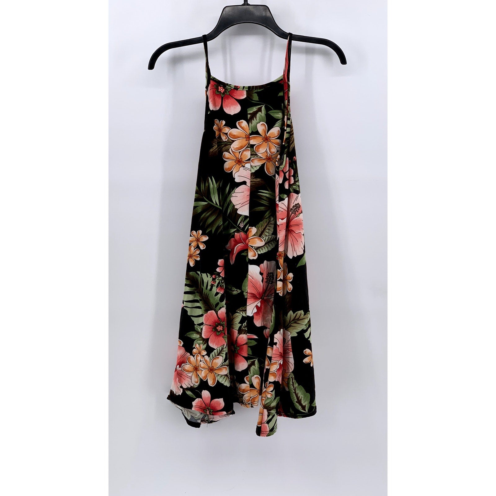 MRT 1030 Women's Black Floral Boho Mini Dress SZ M