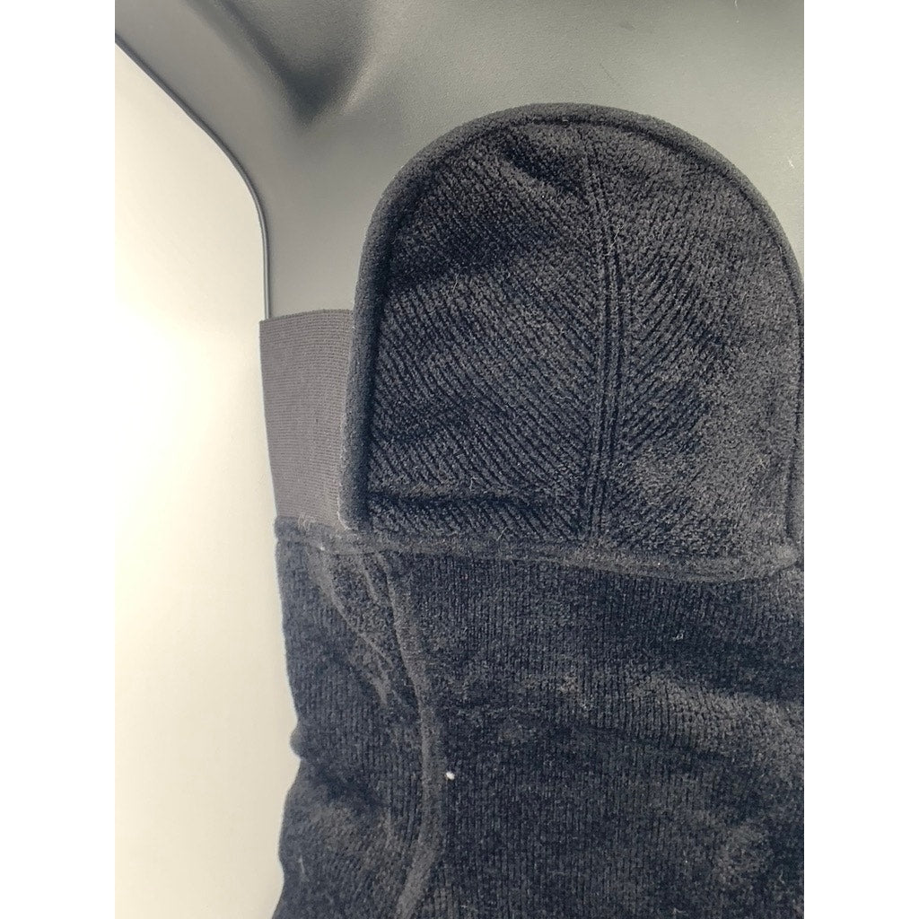 MARC JACOBS Women's Black Rib Knit Velour V-Neck Strapless Top SZ S