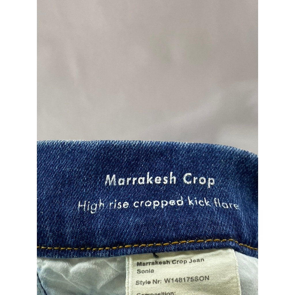 M.I.H JEANS Women's Blue Marrakesh High-Rise Cropped Kick Flare Denim Jean SZ 29
