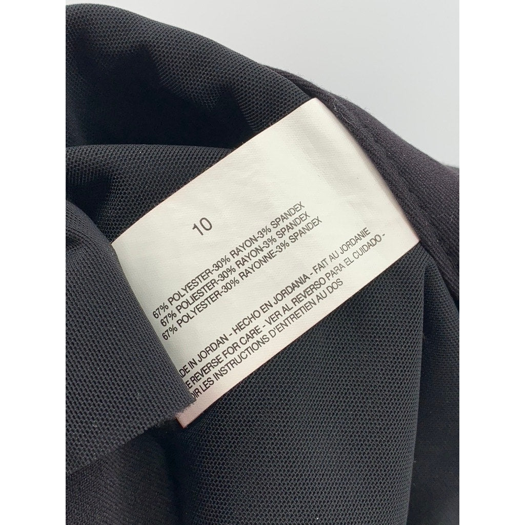 GLORIA VANDERBILT Women's Black Solid Straight Leg Pants SZ 10