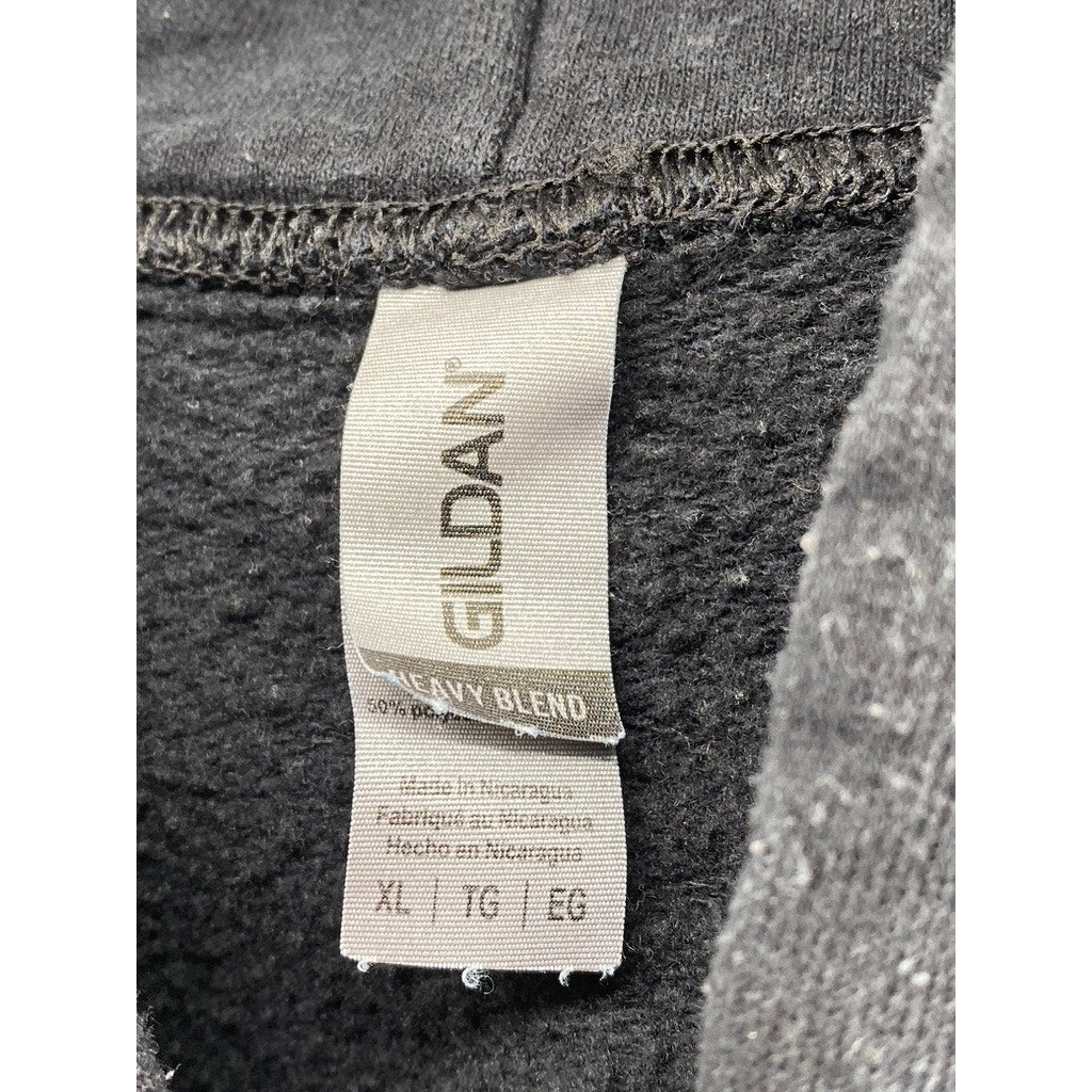 GILDAN Men's Black Brooklyn High Dive Heavy Blend Casual Pullover Hoodie SZ XL