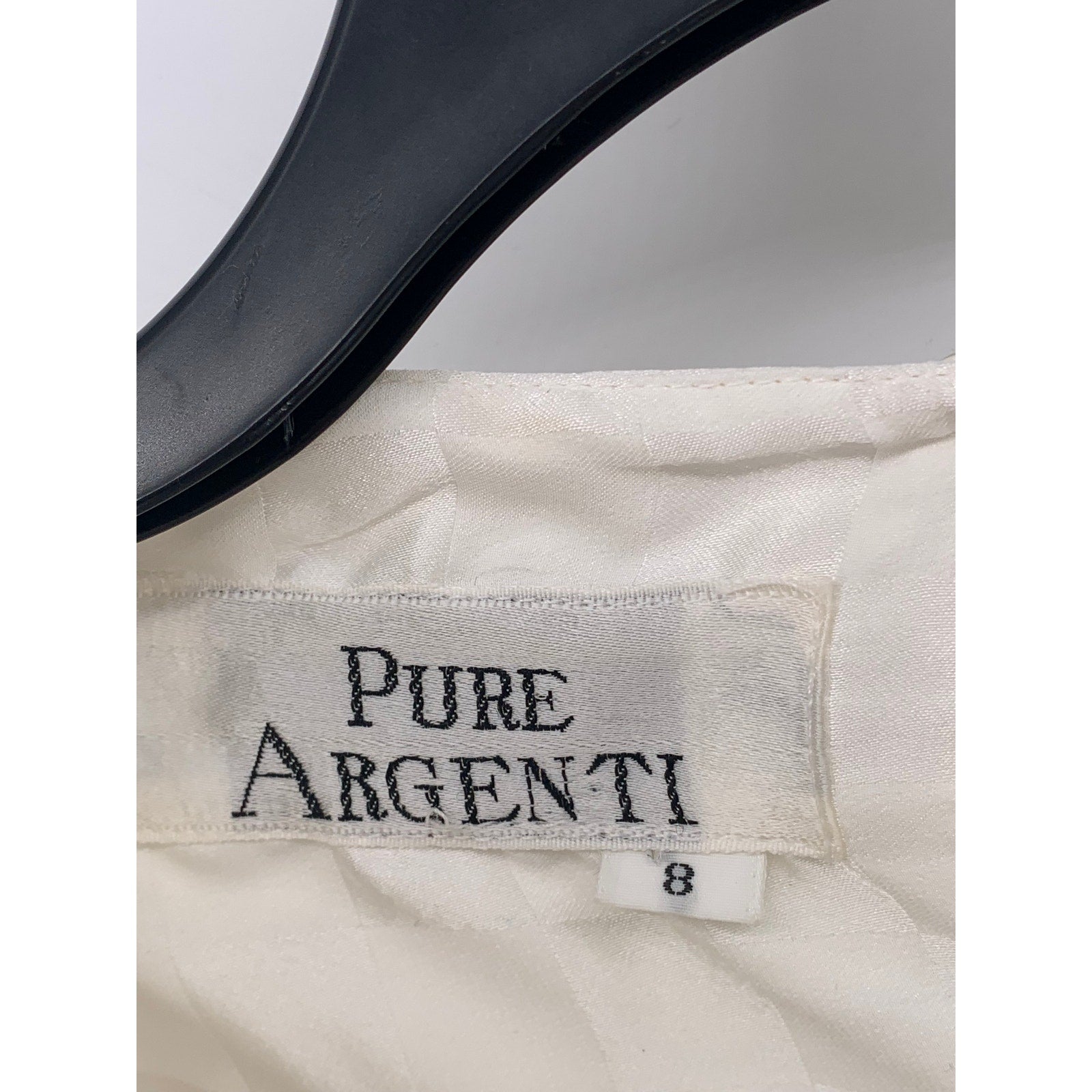 PURE ARGENTI Women's Vintage White Checkered Long Sleeve Midi Dress SZ 8