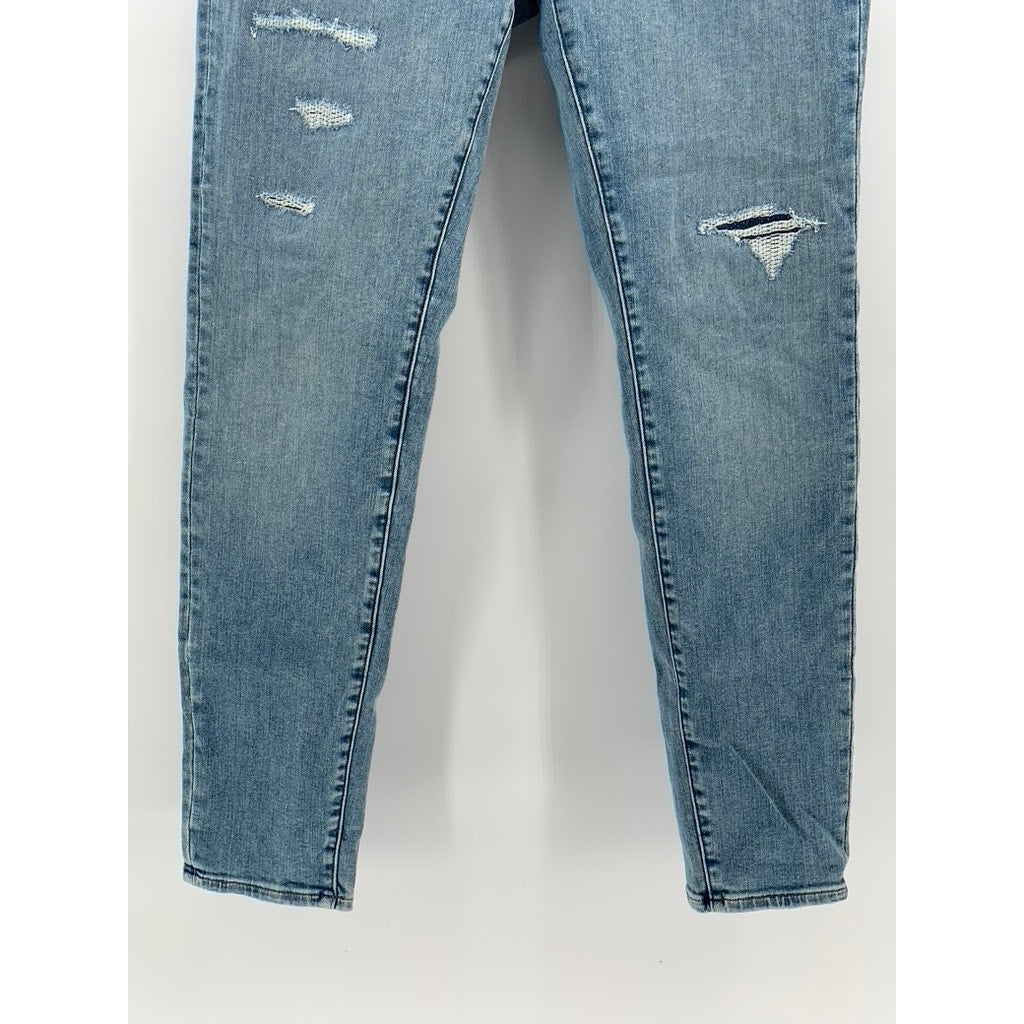 UNIQLO Men's Light Blue Distressed Ultra Stretch Skinny Fit Denim Jeans SZ 32