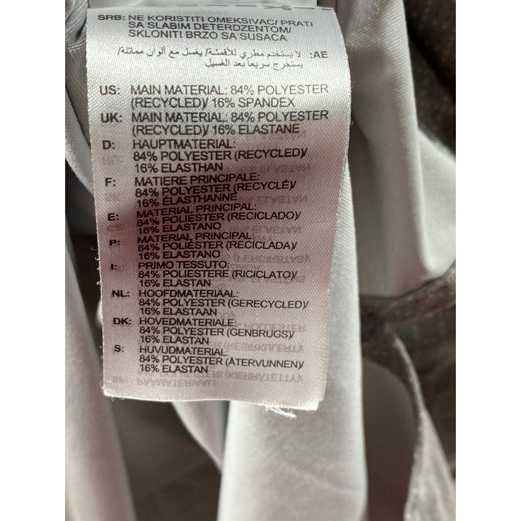 ADIDAS Men's Gray Diamond Print Short Sleeve Golf Polo Shirt SZ L