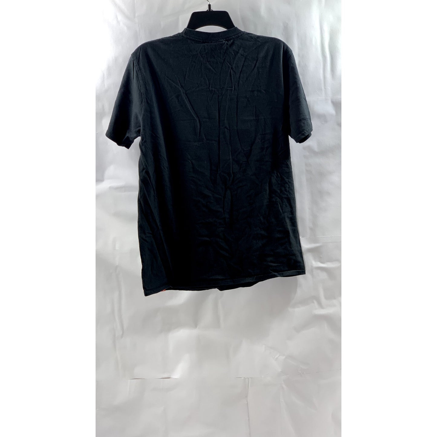 TEKLIFE Men's Black-White Crewneck Hexagon Graphic Short Sleeve T-Shirt SZ M
