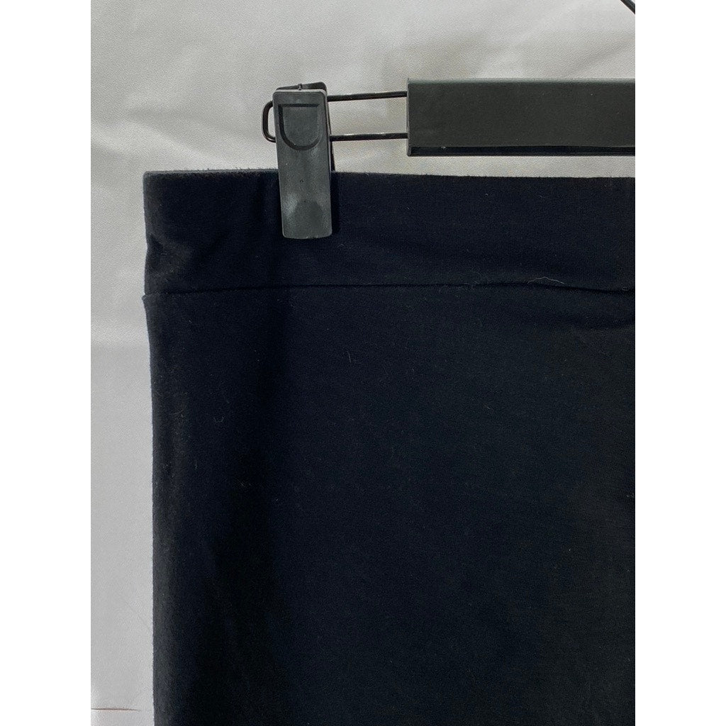 HUE Women's Black High-Rise Biker Shorts SZ M