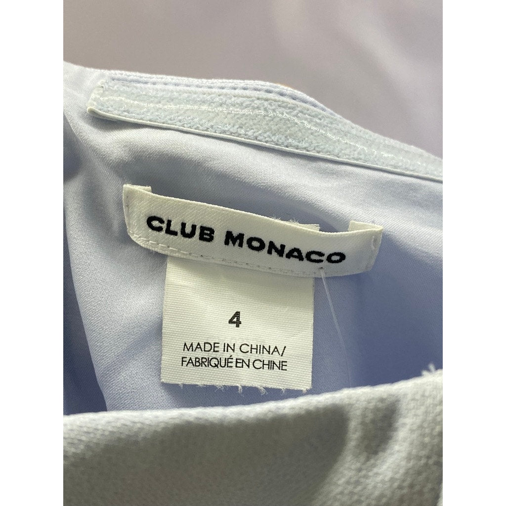CLUB MONACO Women’s Light Blue Bowee Halter Sleeveless A-Line Mink Dress SZ 4