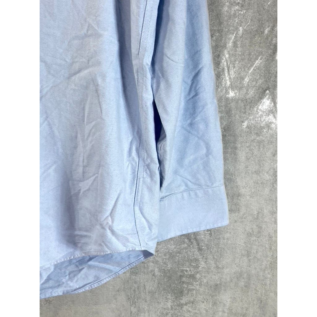 LANDS' END Men's Light Blue Traditional-Fit Long Sleeve Dress Shirt SZ 15-15.5