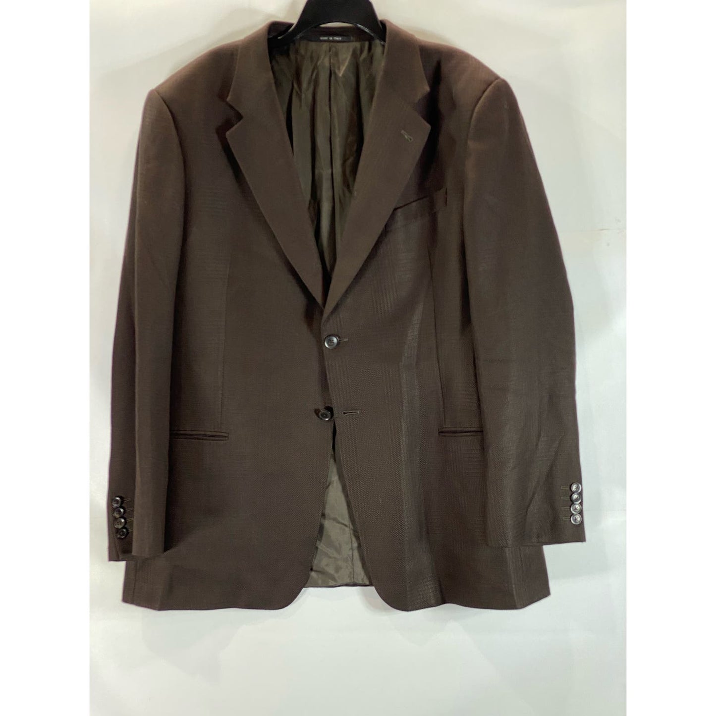 SAKS FIFTH AVENUE ARMANI COLLEZIONI Men's Brown Two-Button Blazer SZ 46L