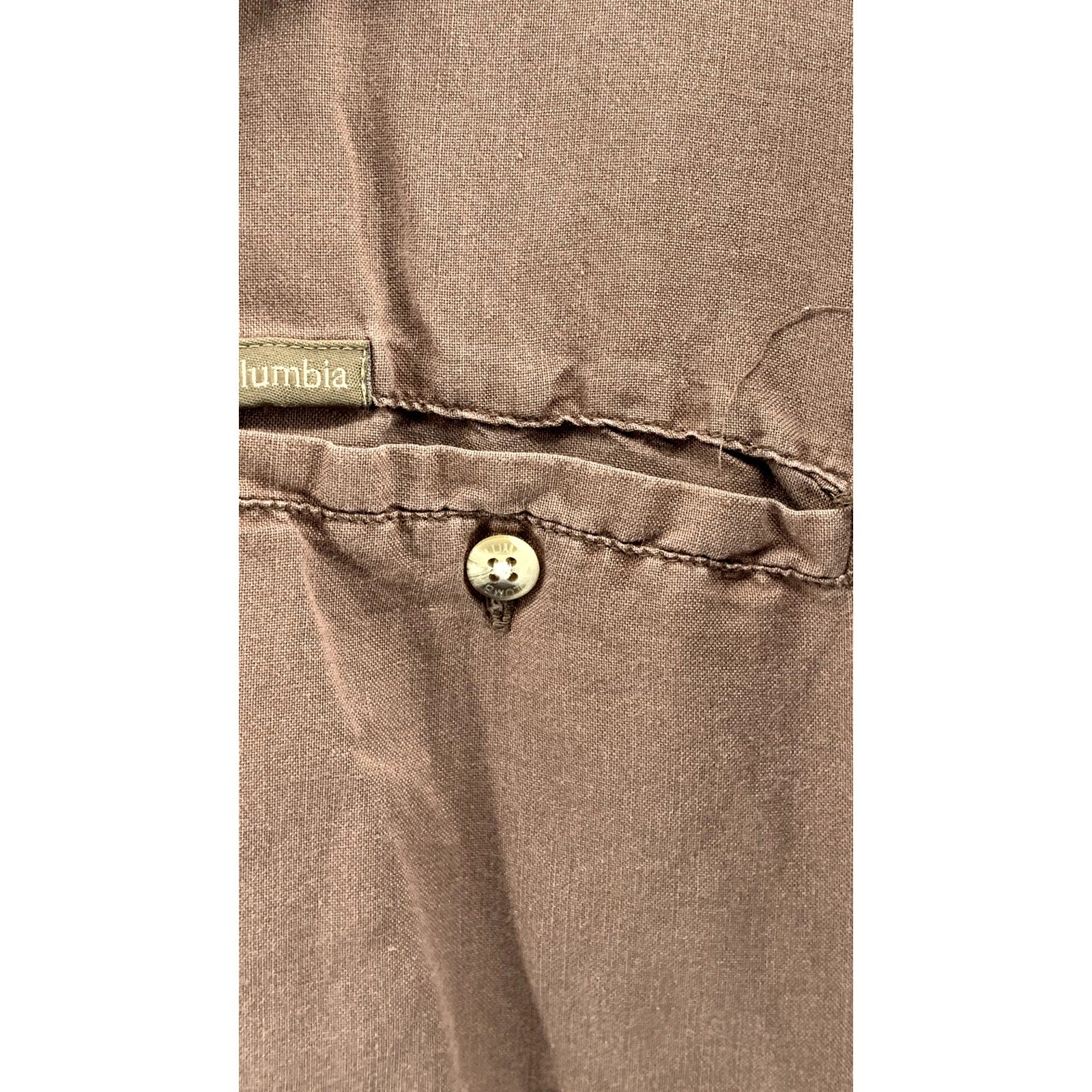 COLUMBIA Men's Brown Regular-Fit Button-Up Short Sleeve Shirt SZ XL