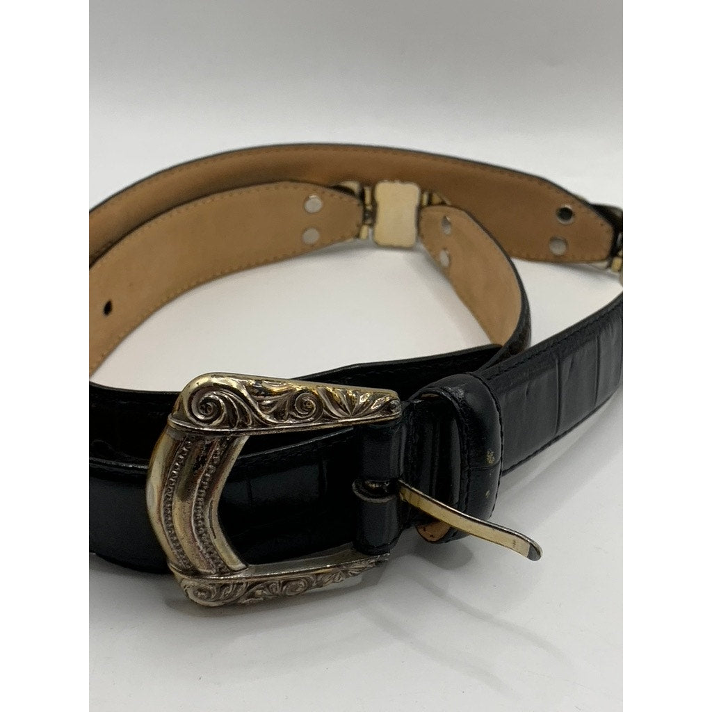 FOSSIL Women's Black Genuine Leather Hardware Belt SZ L