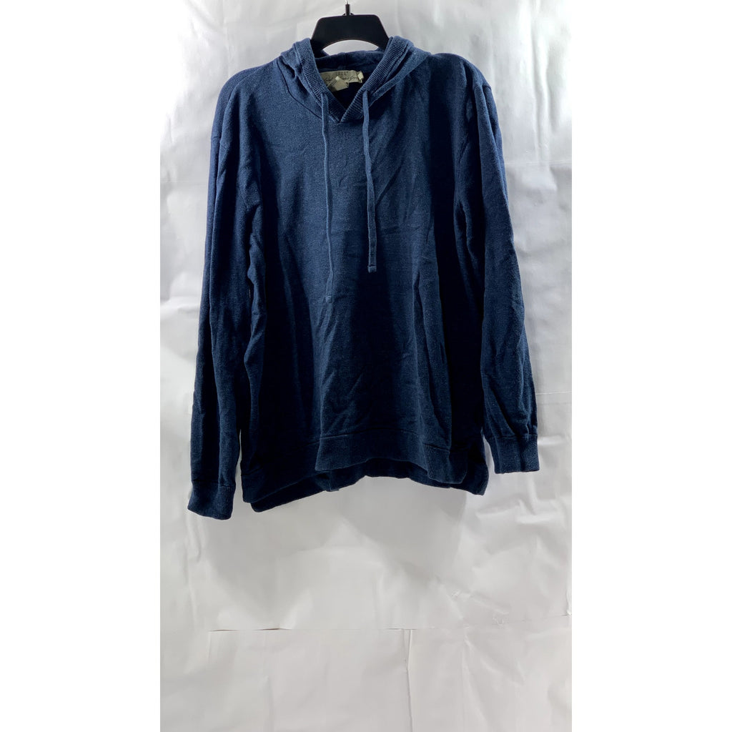 H&M L.O.G.G Men's Navy Long Sleeve Lightweight Hooded Shirt SZ L