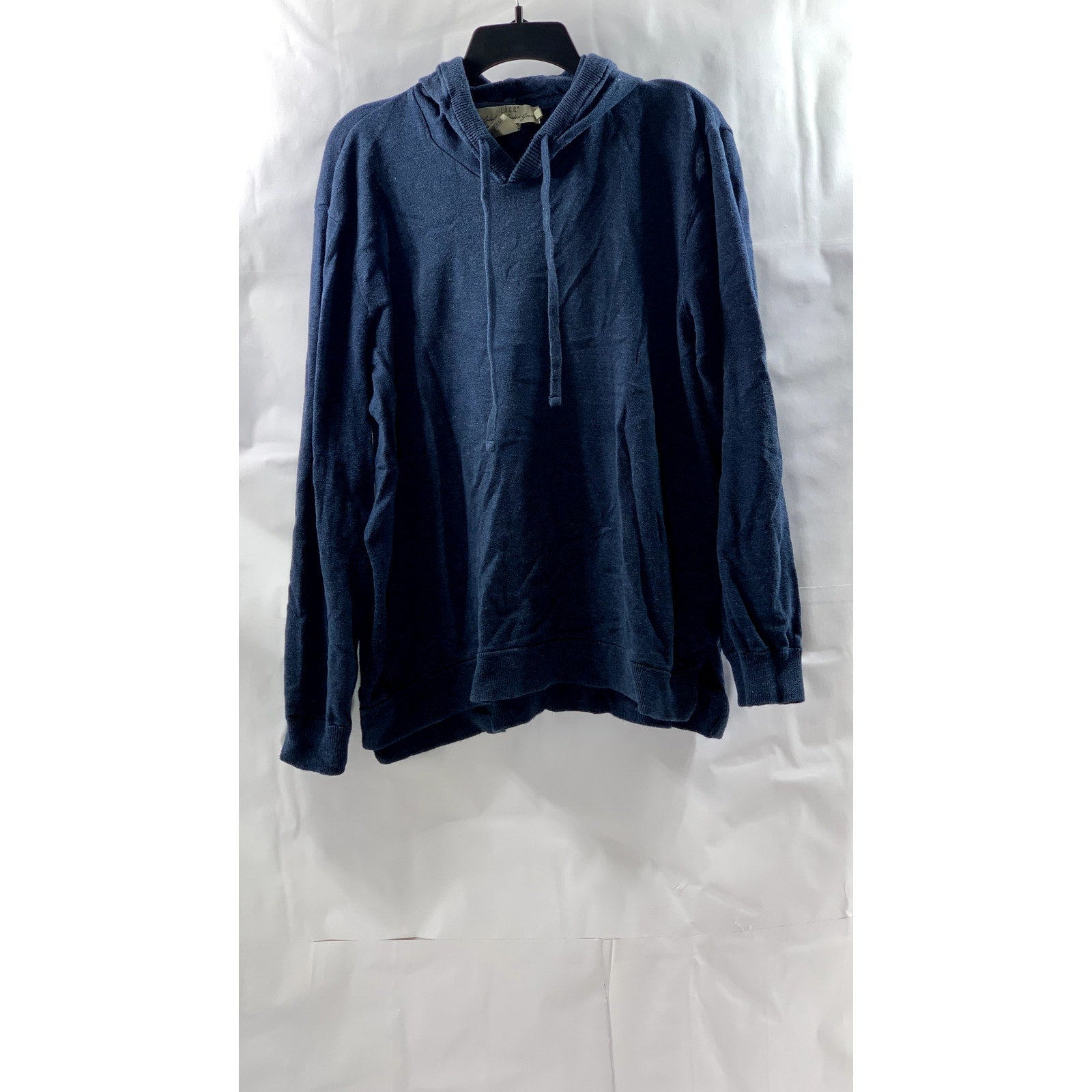 H&M L.O.G.G Men's Navy Long Sleeve Lightweight Hooded Shirt SZ L