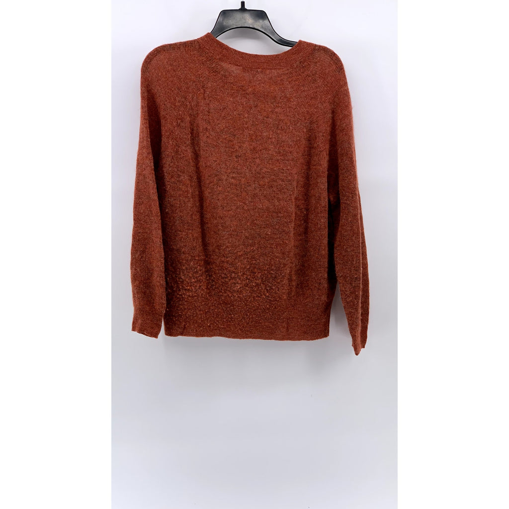 MADEWELL Women's Heather Brick Elliston Crewneck Crop Pullover Sweater SZ S