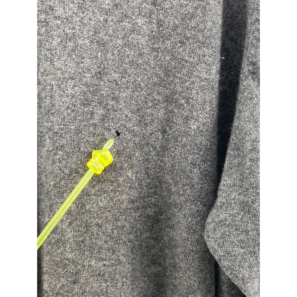 UNBRANDED Men's Charcoal Gray V-Neck Long Sleeve Pullover Sweater SZ L