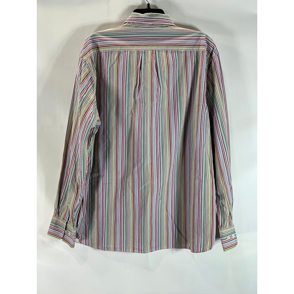 J.CREW Men's Multicolor Striped Regular-Fit Button-Up Dress Shirt SZ L(16/16.5)