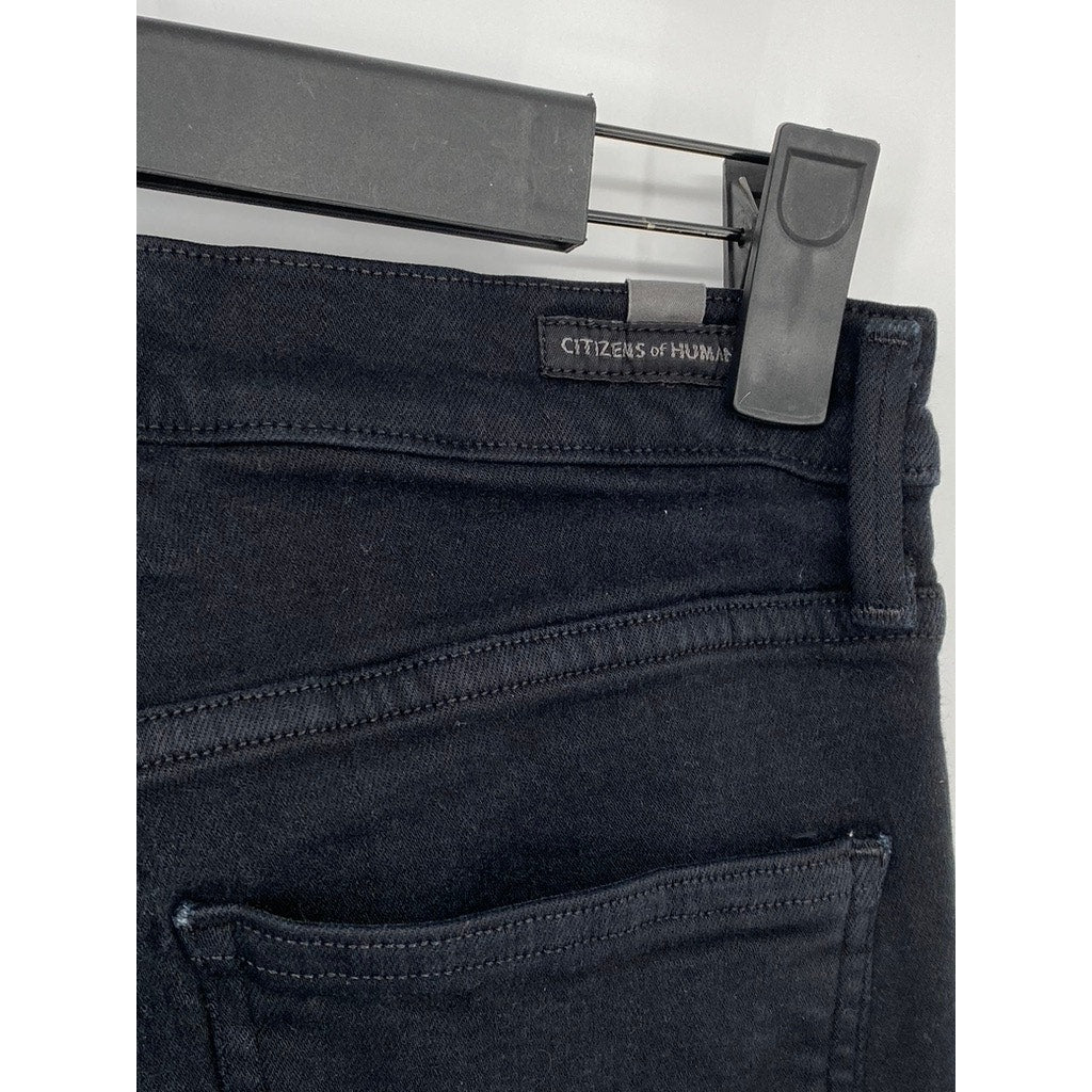 CITIZENS OF HUMANITY Women's Black Solid Skinny-Leg Ankle Jeans SZ 24