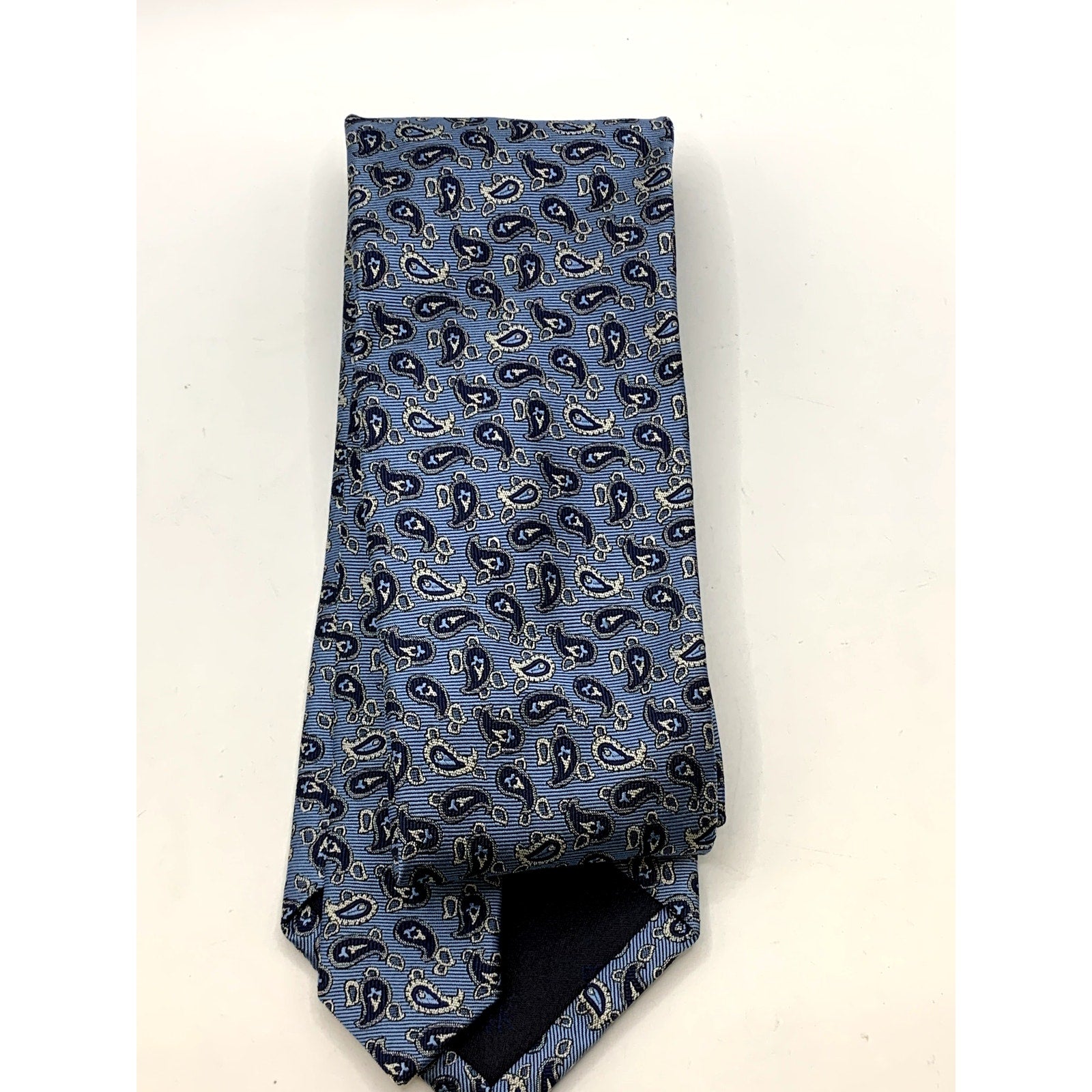 JOS. A. BANK Men's Blue Embroidered Paisley Print Tie
