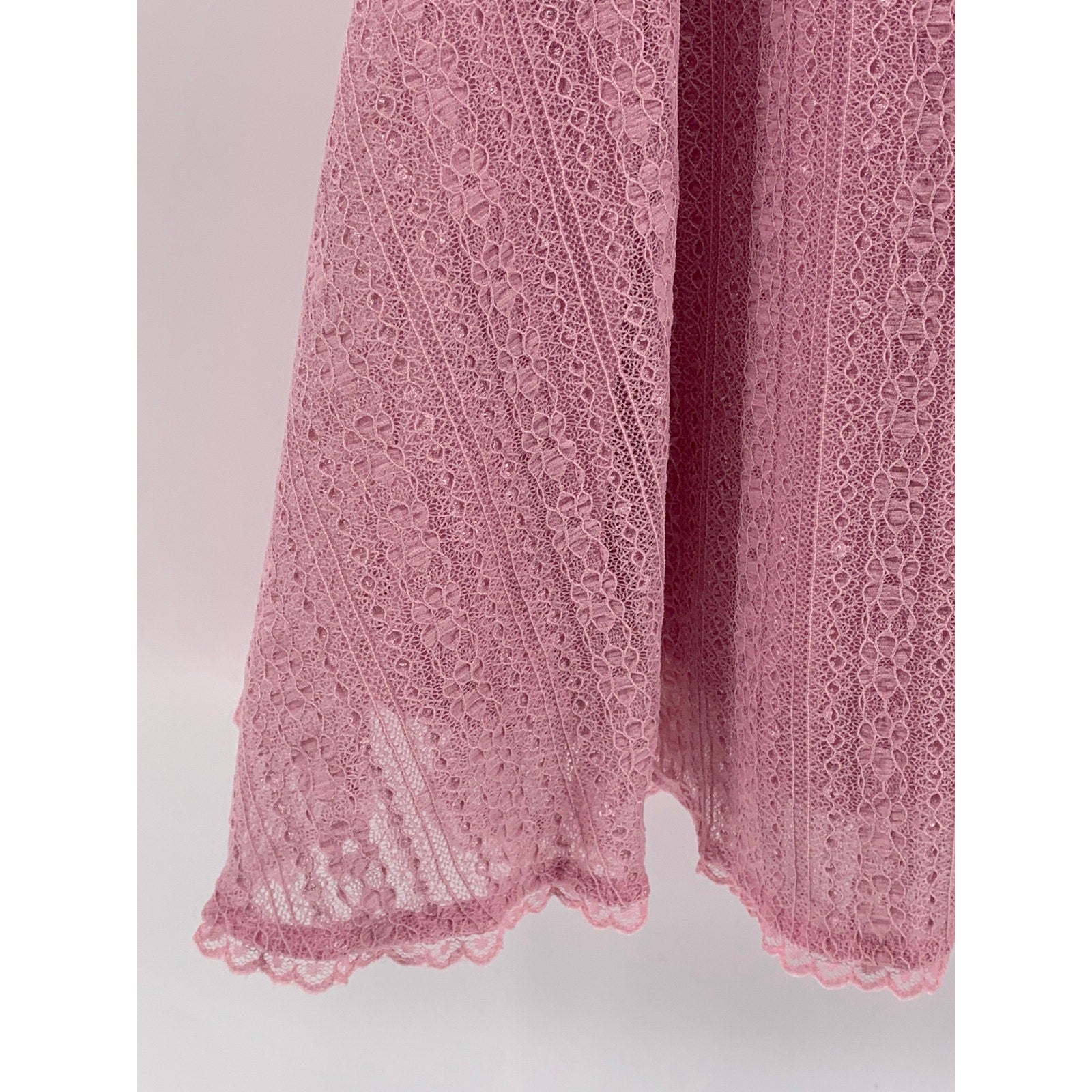 URBAN OUTFITTERS Women's Pink Roxie Lace Trim Short Sleeve Mini Dress SZ S