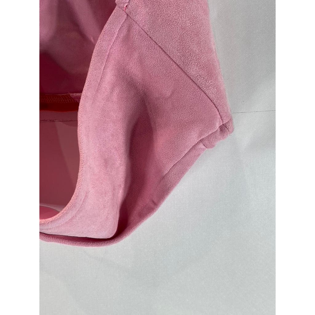 CIDER Women's Red/Pink/Orange Color Patchy Halter Cropped Tank Top SZ S(US4)