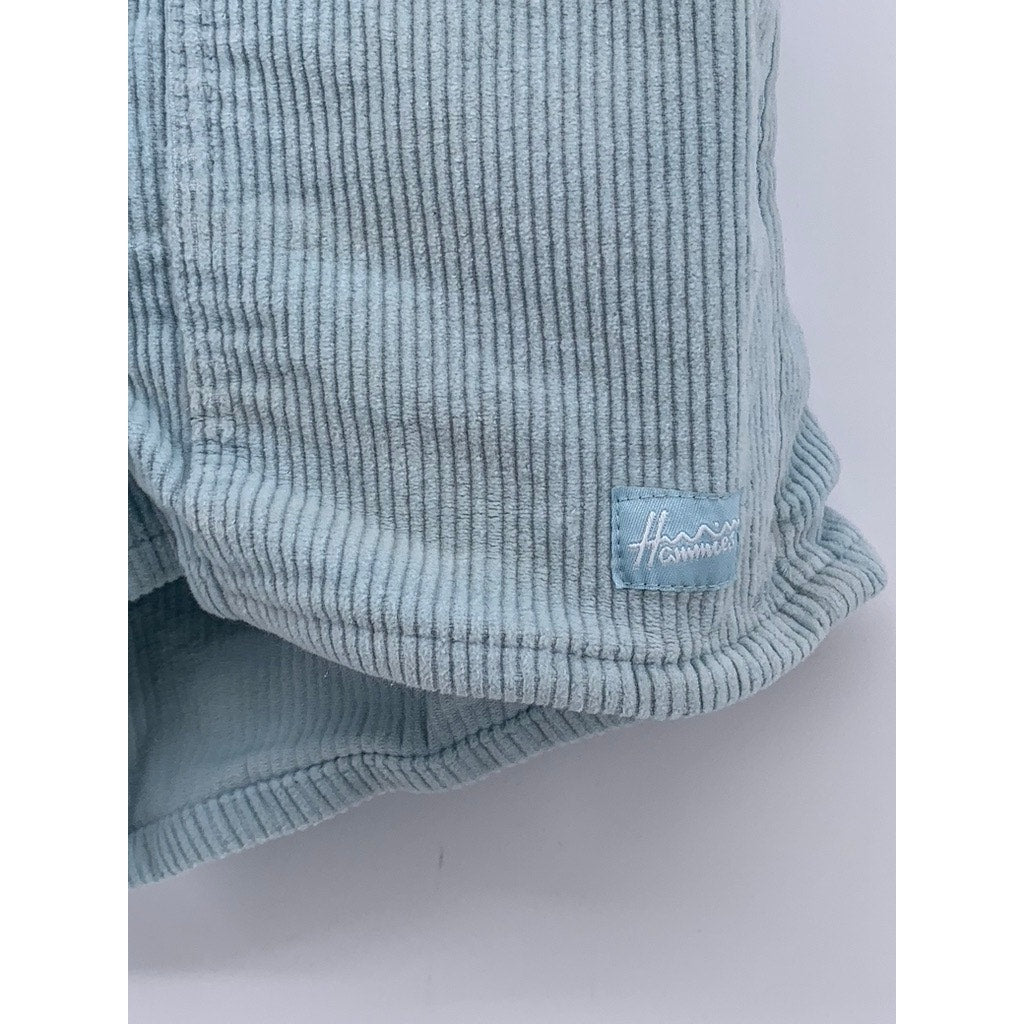 HAMMIES Women's Light Blue Corduroy Casual High-Rise Large Pocket Shorts SZ 30