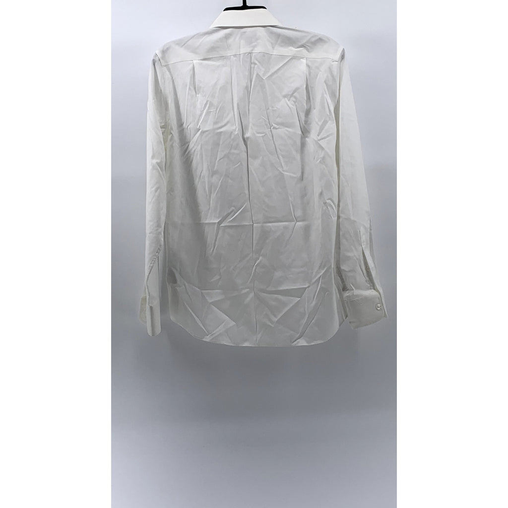 J.CREW Men's White Cotton Poplin Slim-Fit Button-Up Long Sleeve Shirt SZ S