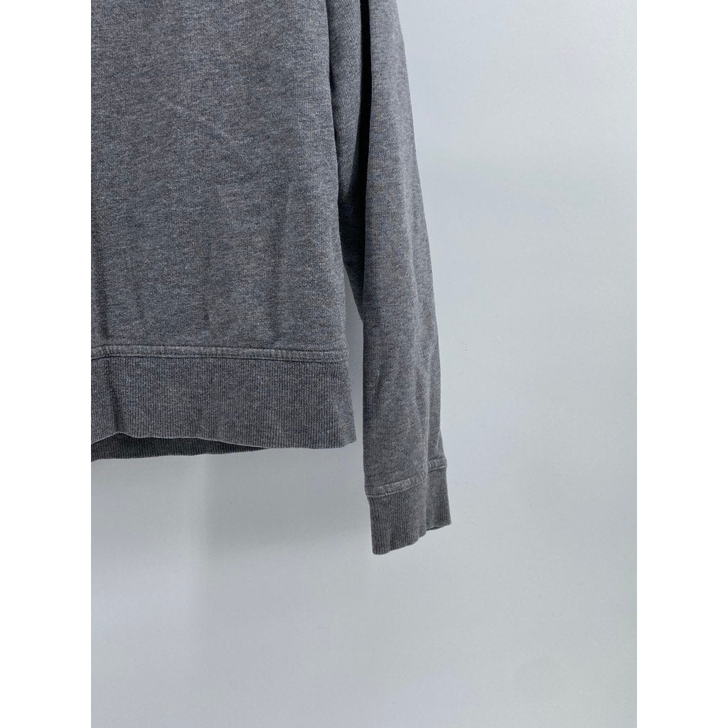 NY JEANS By New York & Company Women’s Gray Zip-Up Hooded Cropped Sweater SZ M