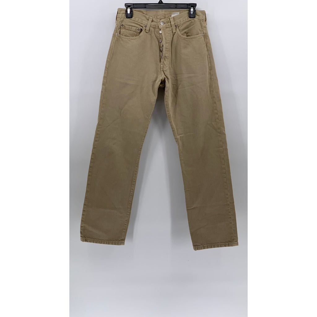 LEVI'S Men's Tan Denim Y2K 501 Regular Straight Leg Five-Pocket Jeans SZ 31X32