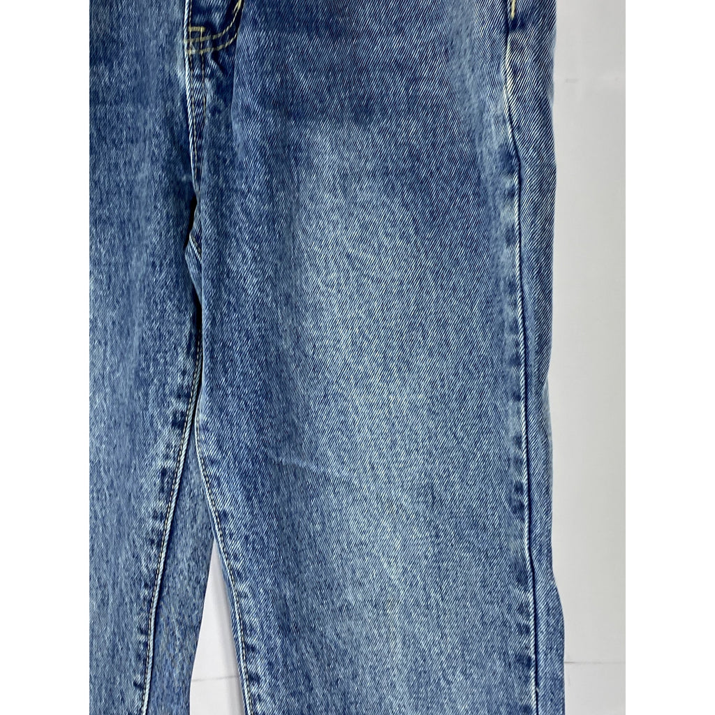SUPERDOWN Women's Dark Blue Denim Raw Hem Straight-Leg Five-Pocket Jean SZ 26