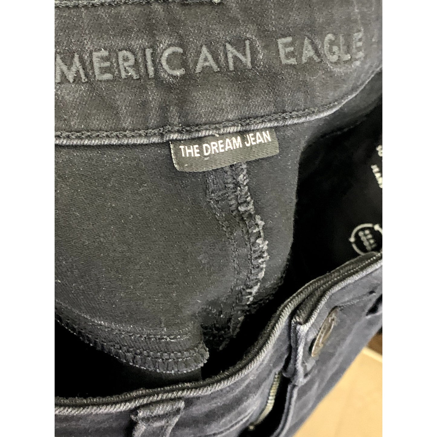 AMERICAN EAGLE Women's Black Solid The Dream Denim Skinny High-Waist Jean SZ 4