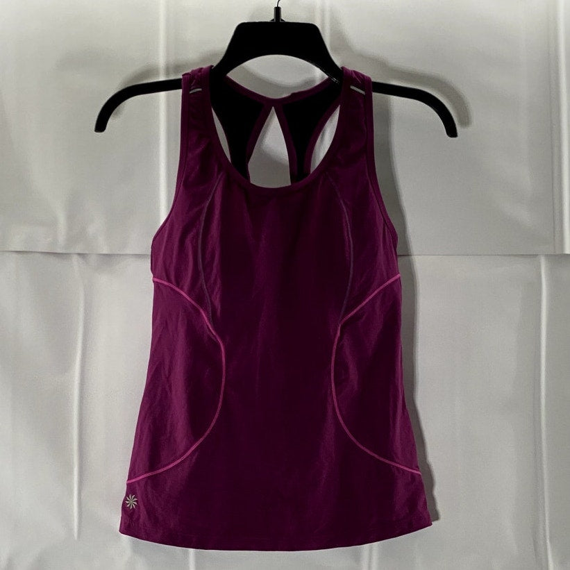 ATHLETA Women's Raspberry Energy Fitness Scoop-Neck Tank Top SZ S