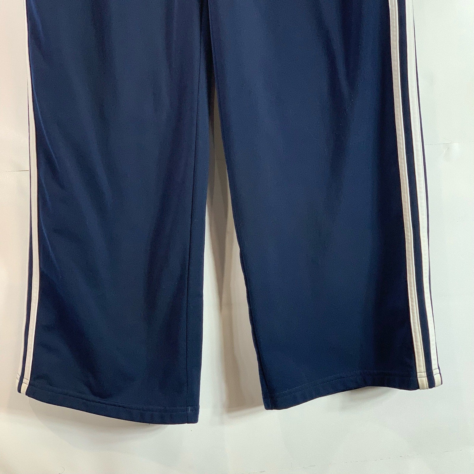 ADIDAS Men's Navy Three-Stripe Elastic Waist Pull-On Relaxed Fit Track Pant SZ M