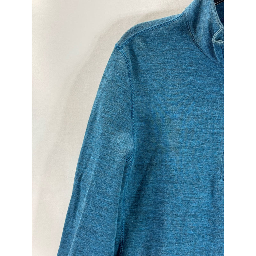 AMERICAN EAGLE OUTFITTERS Men's Blue Active Flex Quarter-Zip Sweater SZ S