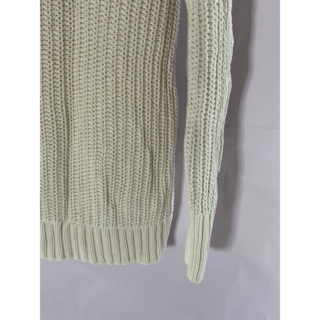GAP Women's Tall Cream Cable-Knit Turtleneck Pullover Tunic Sweater SZ S/TALL