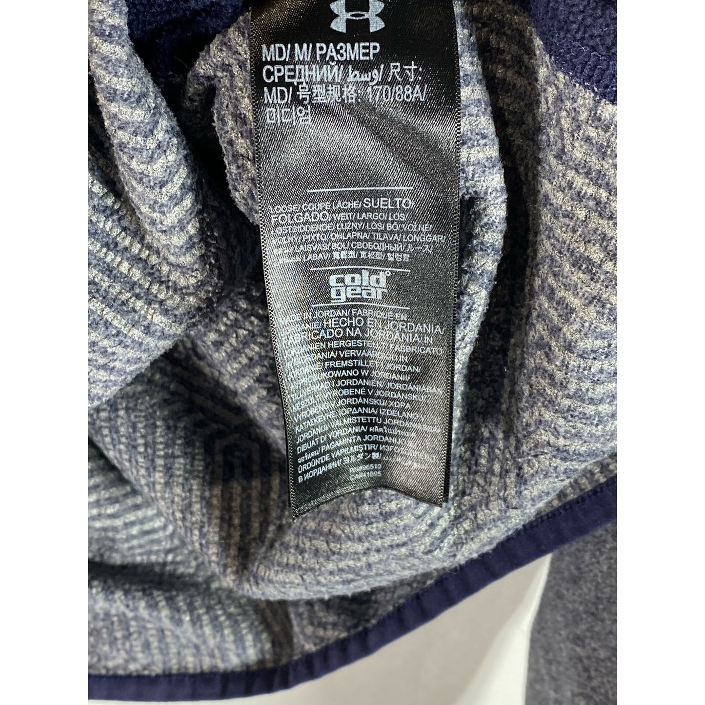 UNDER ARMOUR Men's Blue/Gray ColdGear Loose Fit Survival Active Sweatshirt SZ M