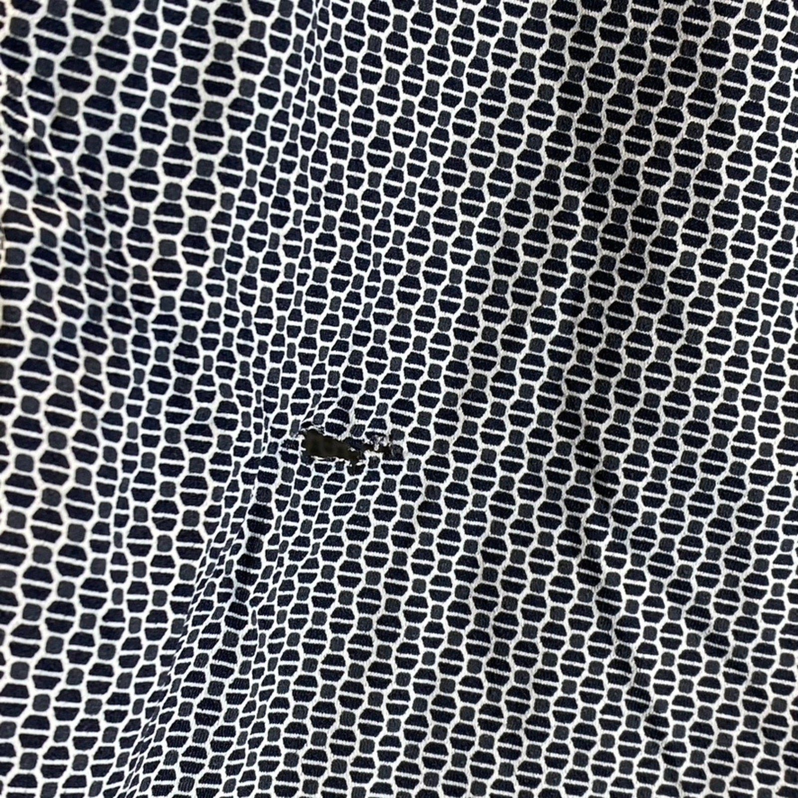 HUGO BOSS Men's Black Geometric-Print Slim-Fit Stretch Button-Up Shirt SZ 2XL