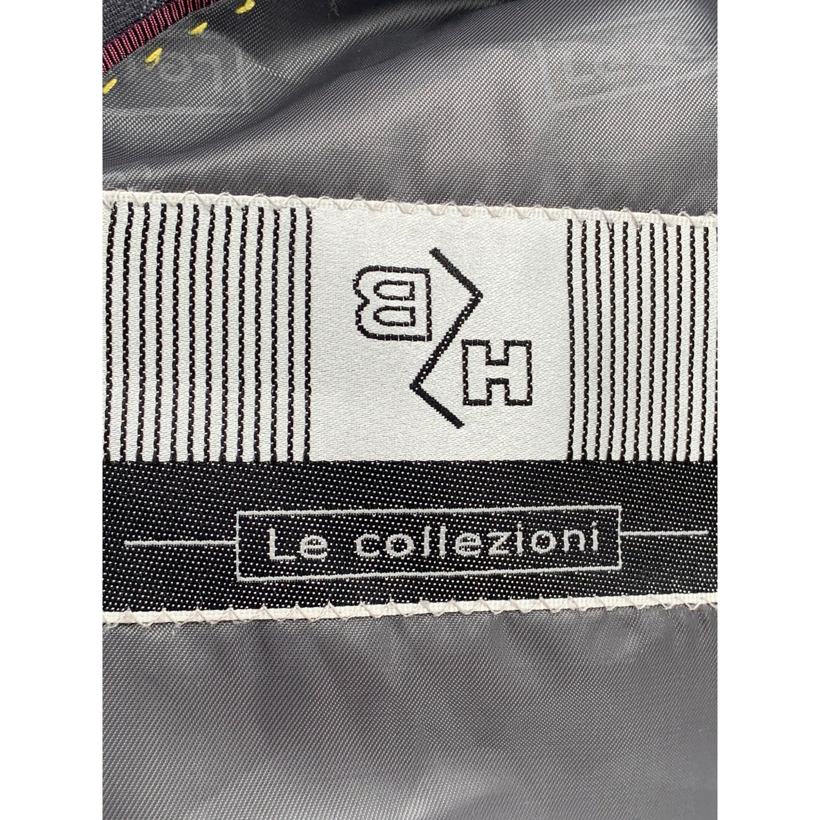 LE COLLEZIONI Men's Dark Gray Striped Three-Button Notch Collar Blazer SZ 42S