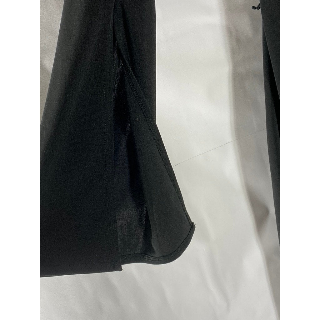 LAUNDRY BY SHELLI SEGAL Women's Black Long Flare Spilt Sleeve A-Line Dress SZ 8